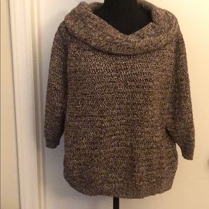 Beige and brown 3/4 sleeve sz XL NY&C sweater